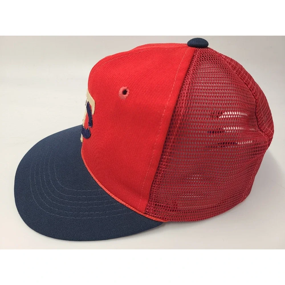 Vintage‎ Minnesota Twins Twins Enterprise Mesh Trucker Snapback Hat Cap MLB Red